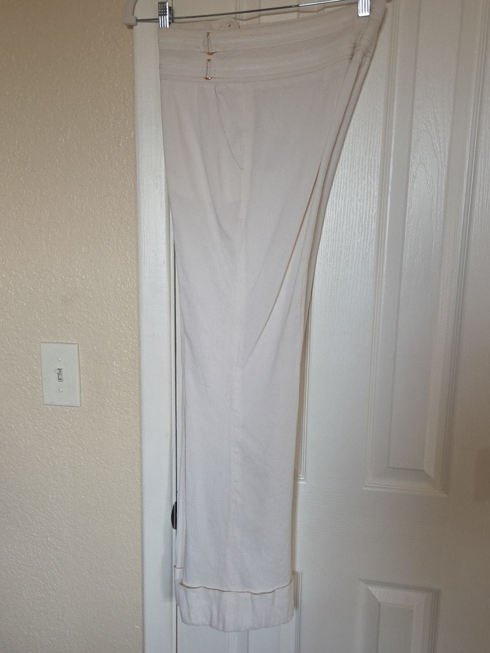 bebe Women's White Linen Pants